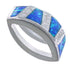 Blue Opal Cubic Zirconia Slide Pendant PX43424